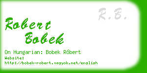 robert bobek business card